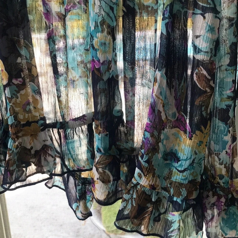 Poetry In Motion Double Ruffled S/S Blouse - Picture 3 of 10